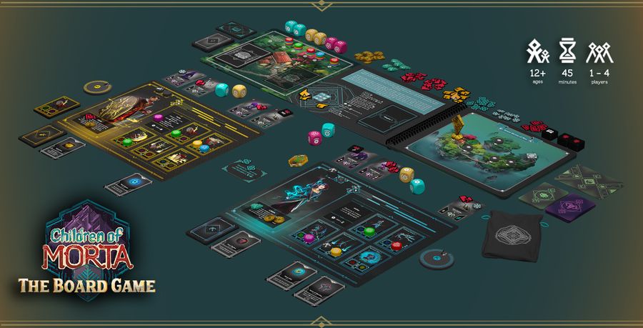 Children of Morta board game setup