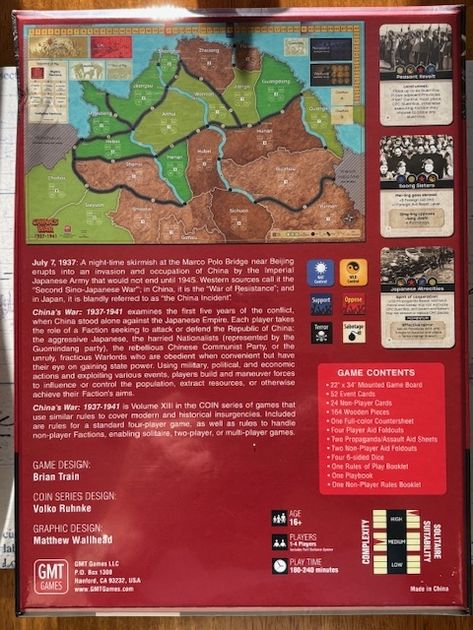 China's War box back
