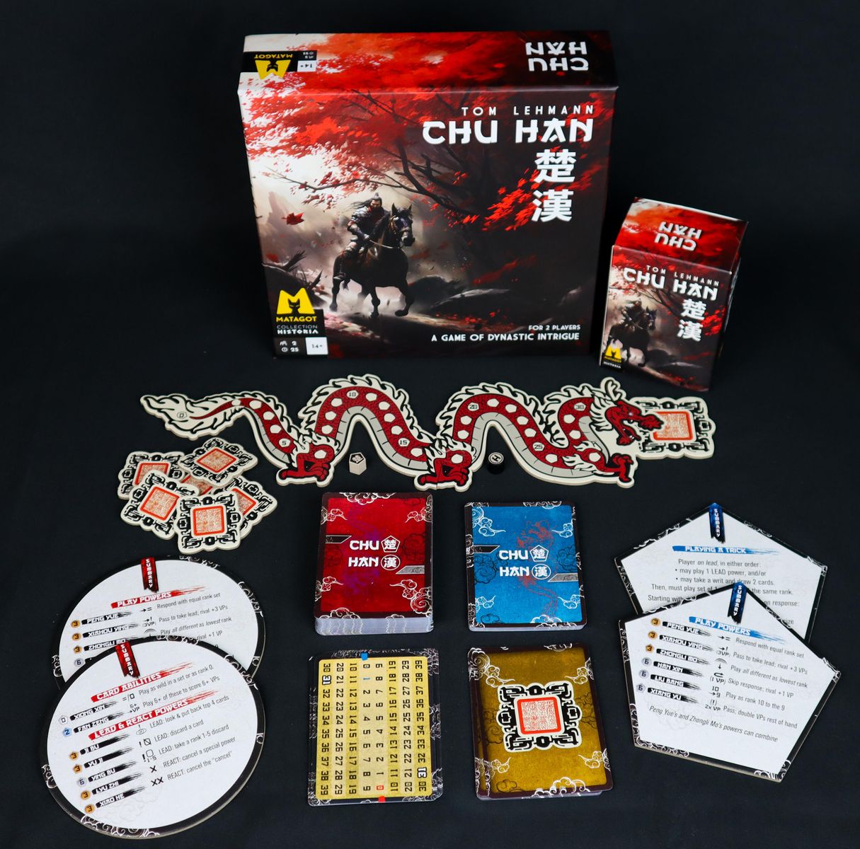 Complete Chu Han board game components