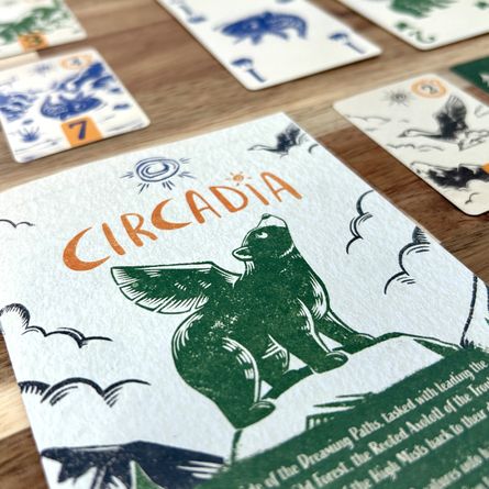 Circadia card game setup