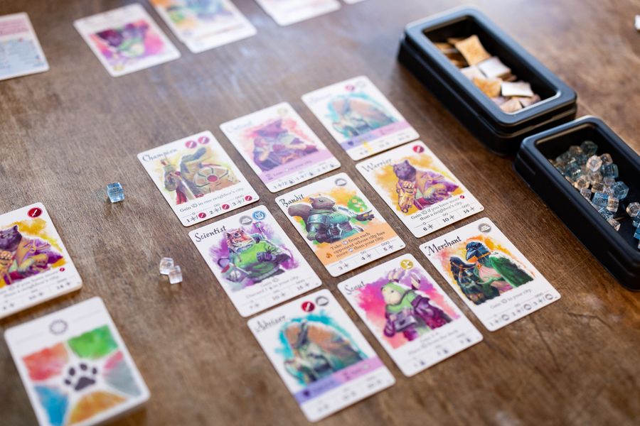 Citizens of the Spark card stacks during gameplay