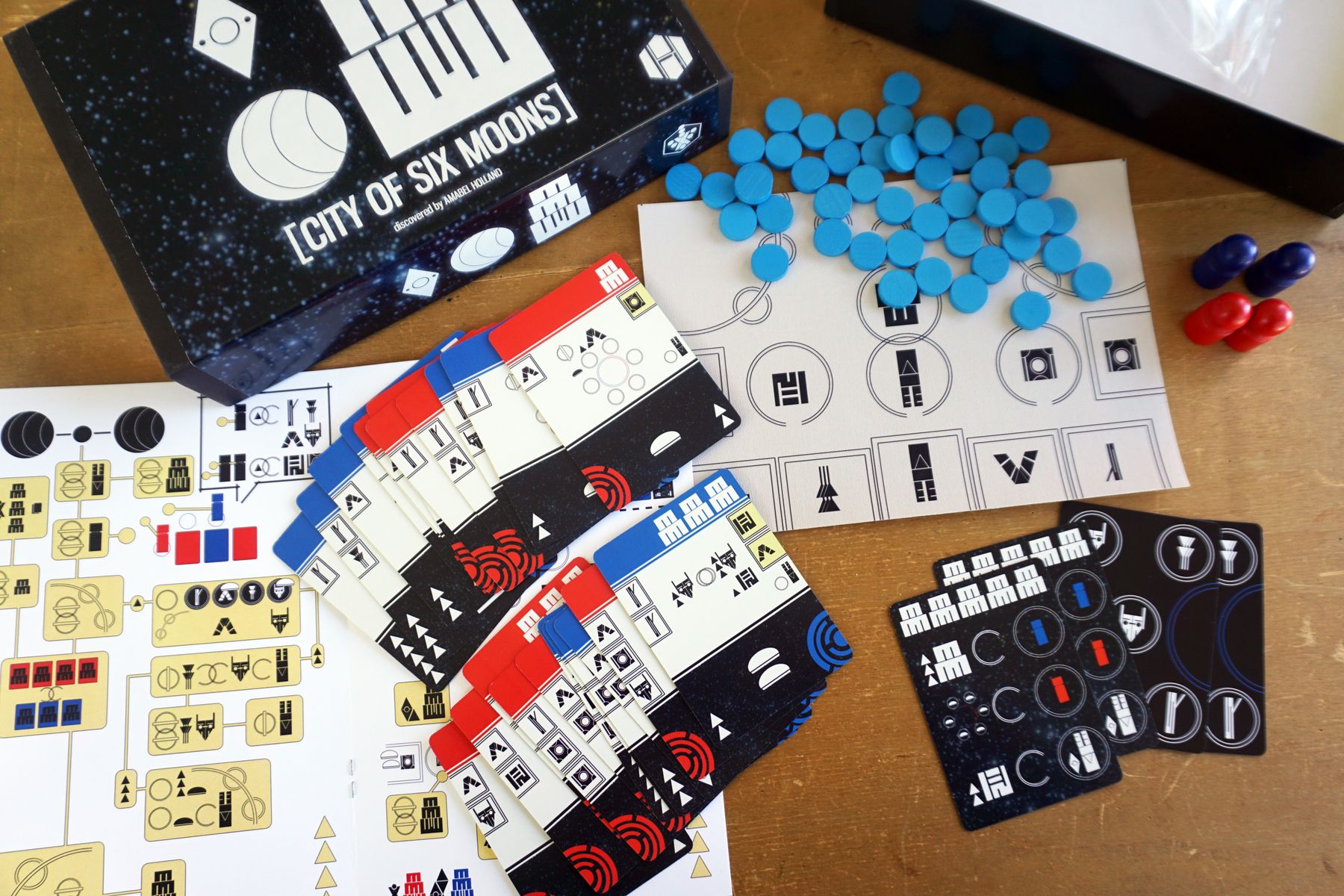 City of Six Moons symbolic game components
