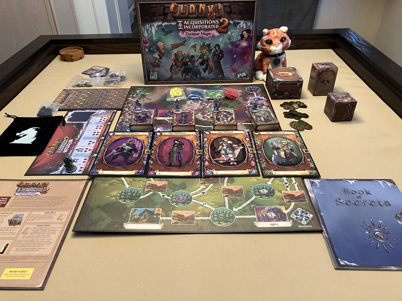 Clank Legacy 2 setup before the first campaign game