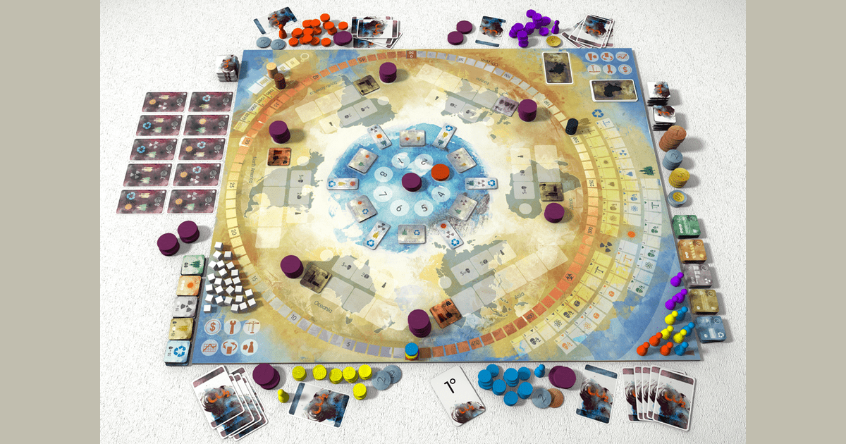 CO2 board game four player setup