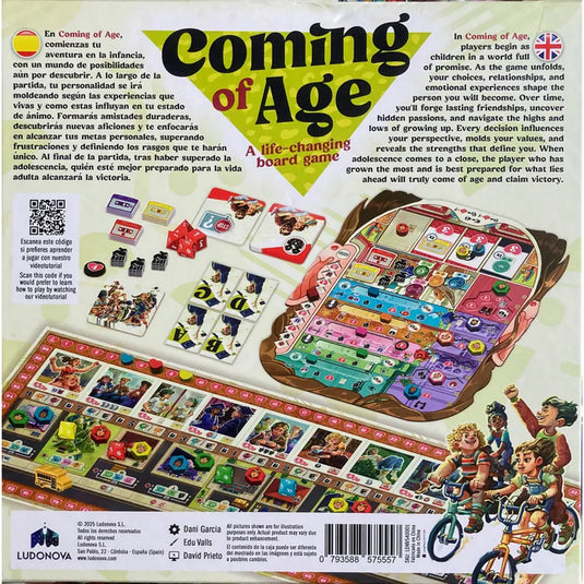 Coming of Age board game box back