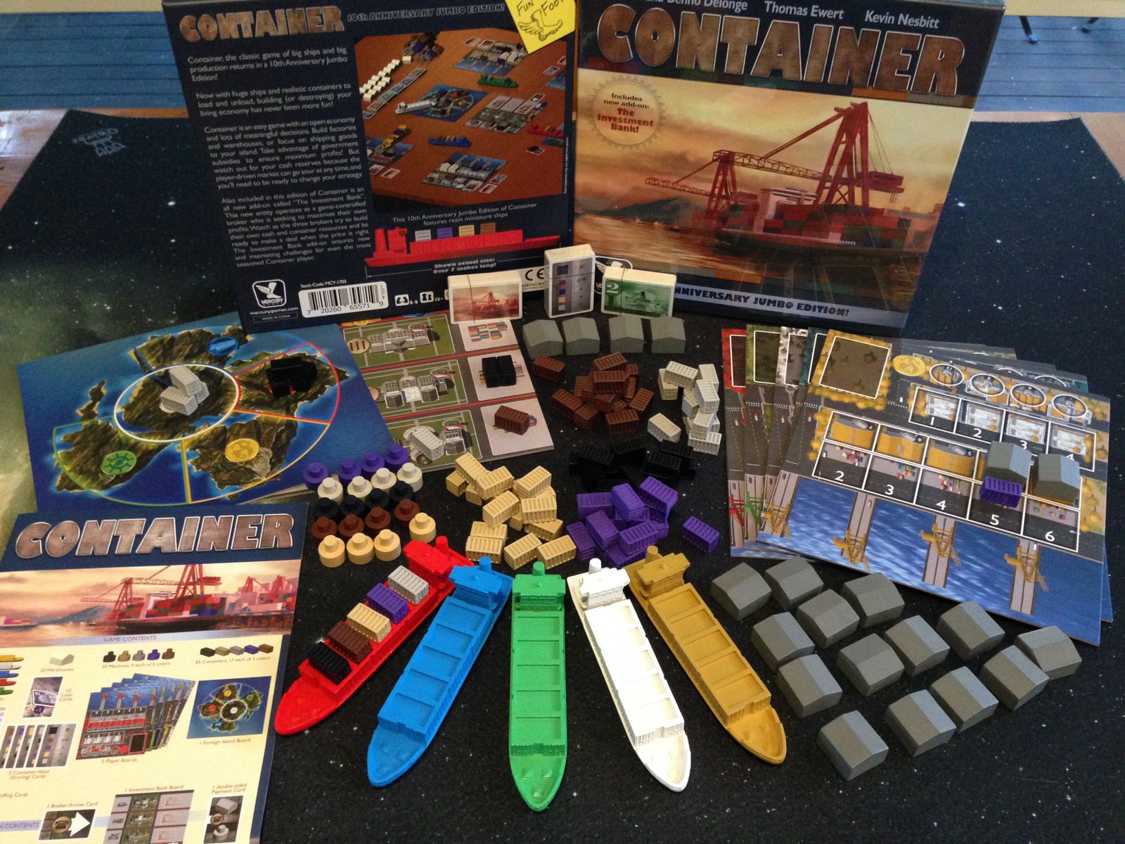 Container Jumbo Edition factories warehouses ships money and containers