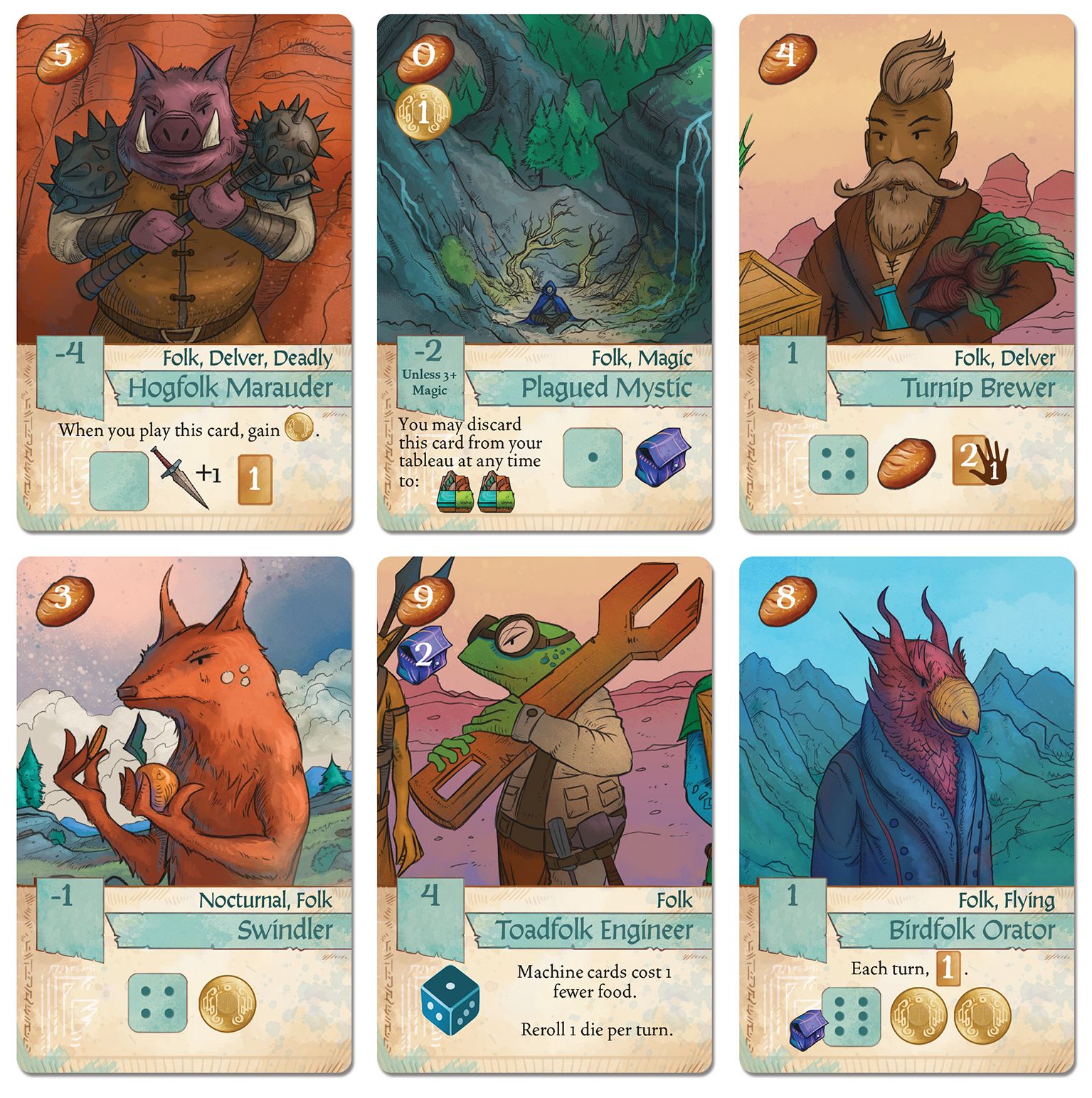 Creature Caravan illustrated creature cards