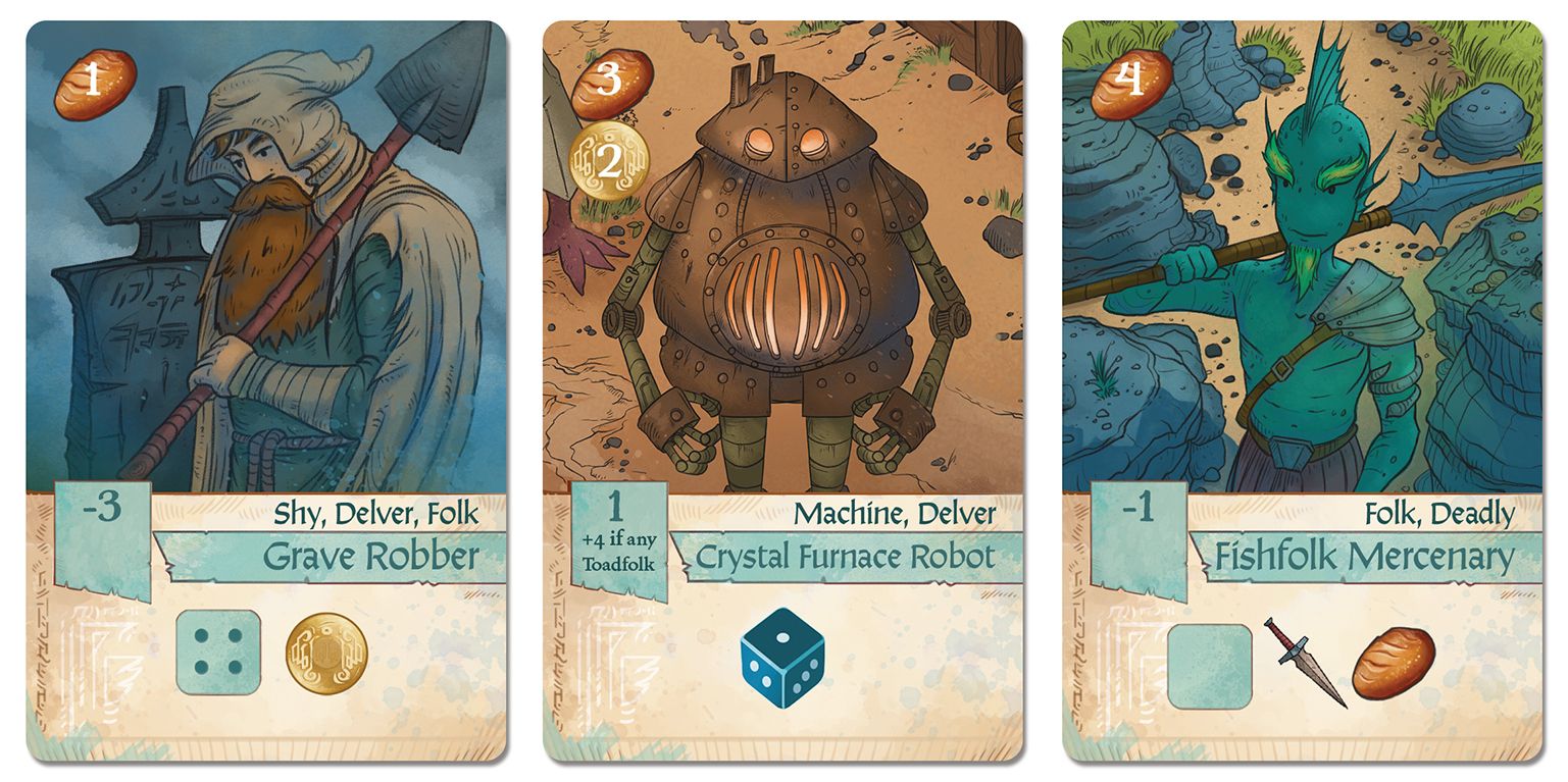 Creature Caravan robot and creature cards