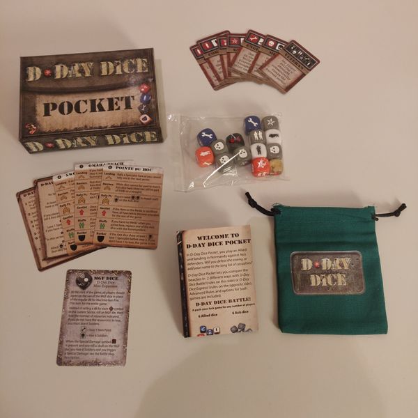 D-Day Dice Pocket components
