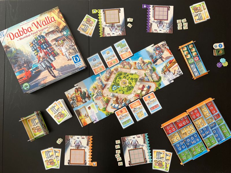 Dabba Walla board game setup