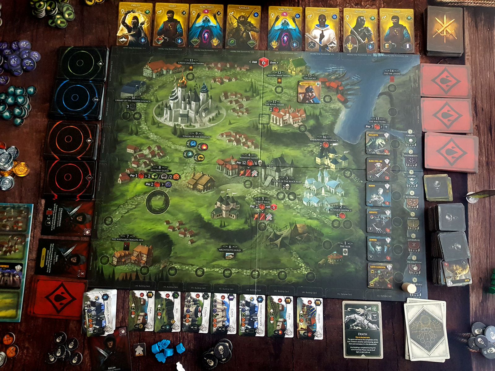 Dark Domains set up for a multiplayer game