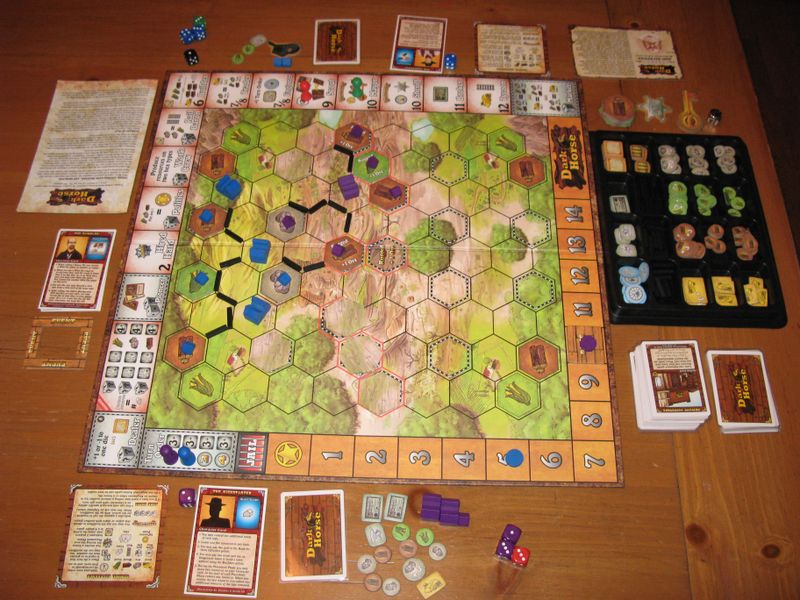 Dark Horse board game setup on a table