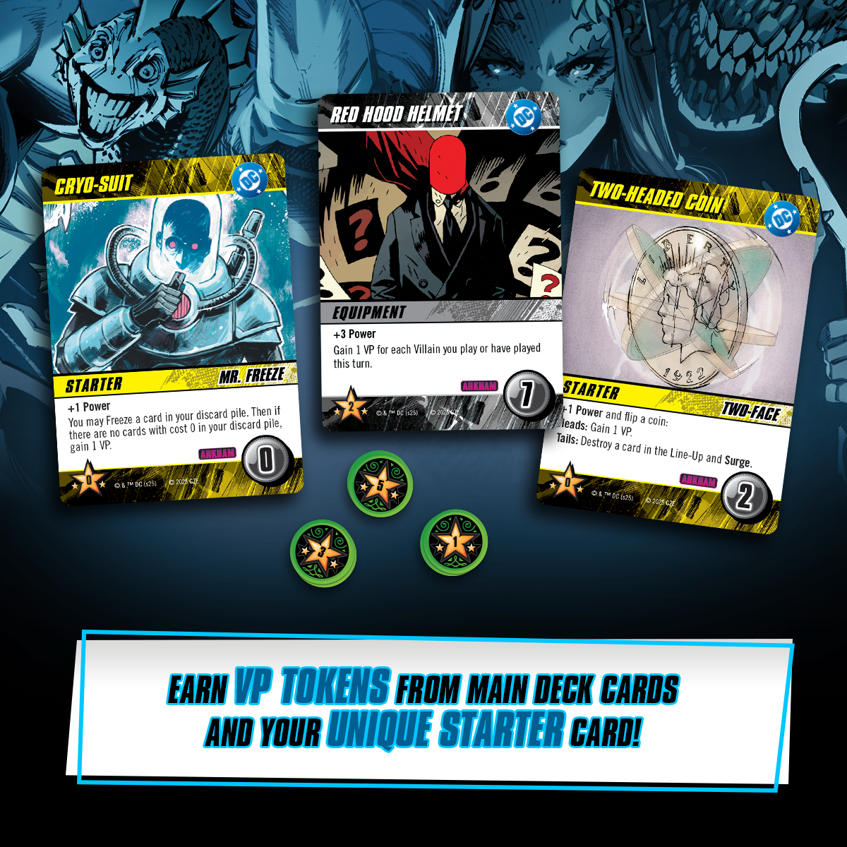 DC Deck-Building Game Arkham Asylum in play