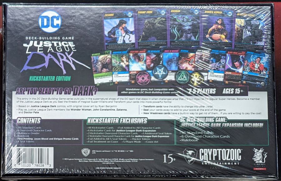 Justice League Dark special-edition box back