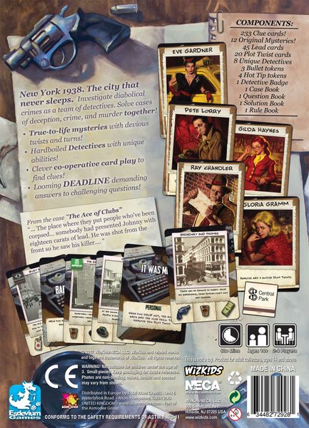 Deadline board game box back