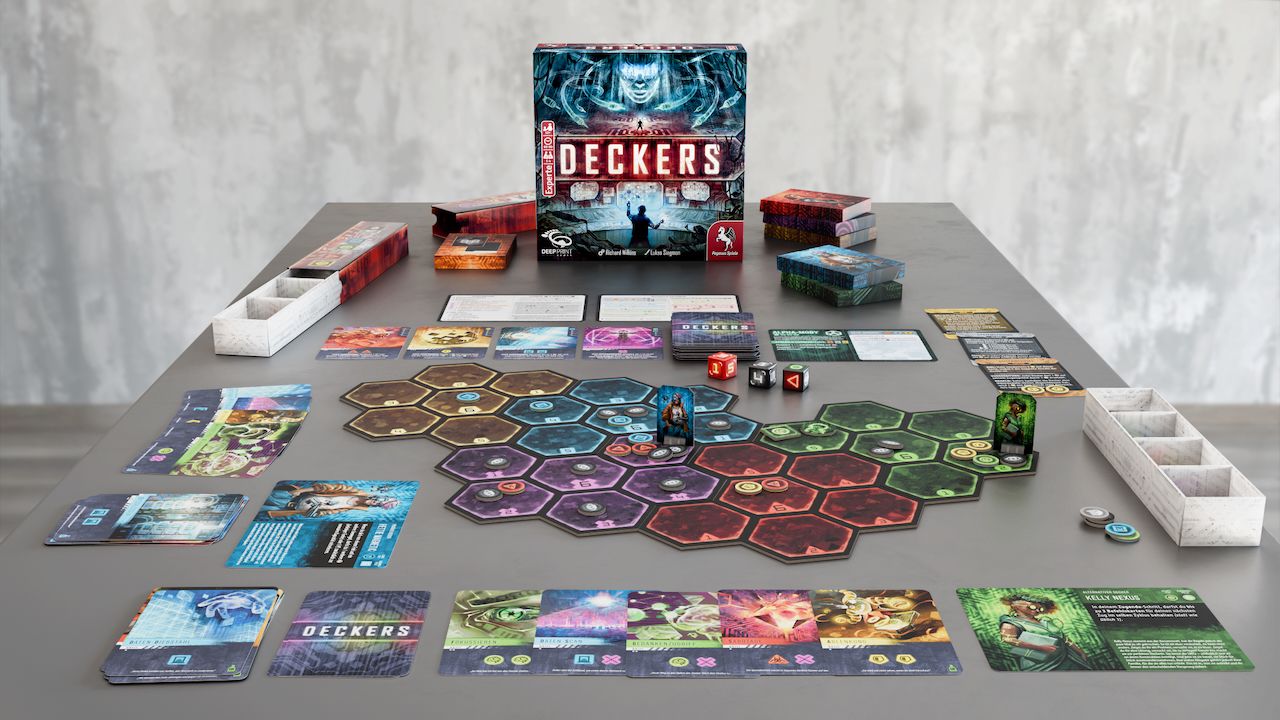 Deckers board game complete modular network setup