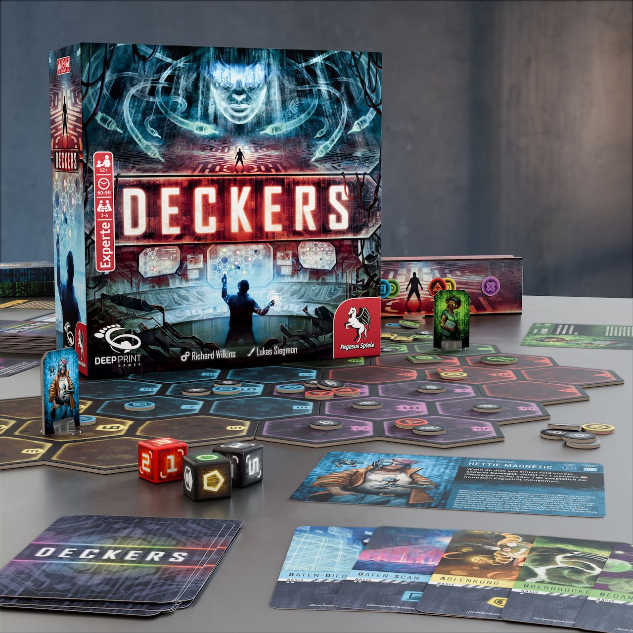 Deckers complete board game component spread