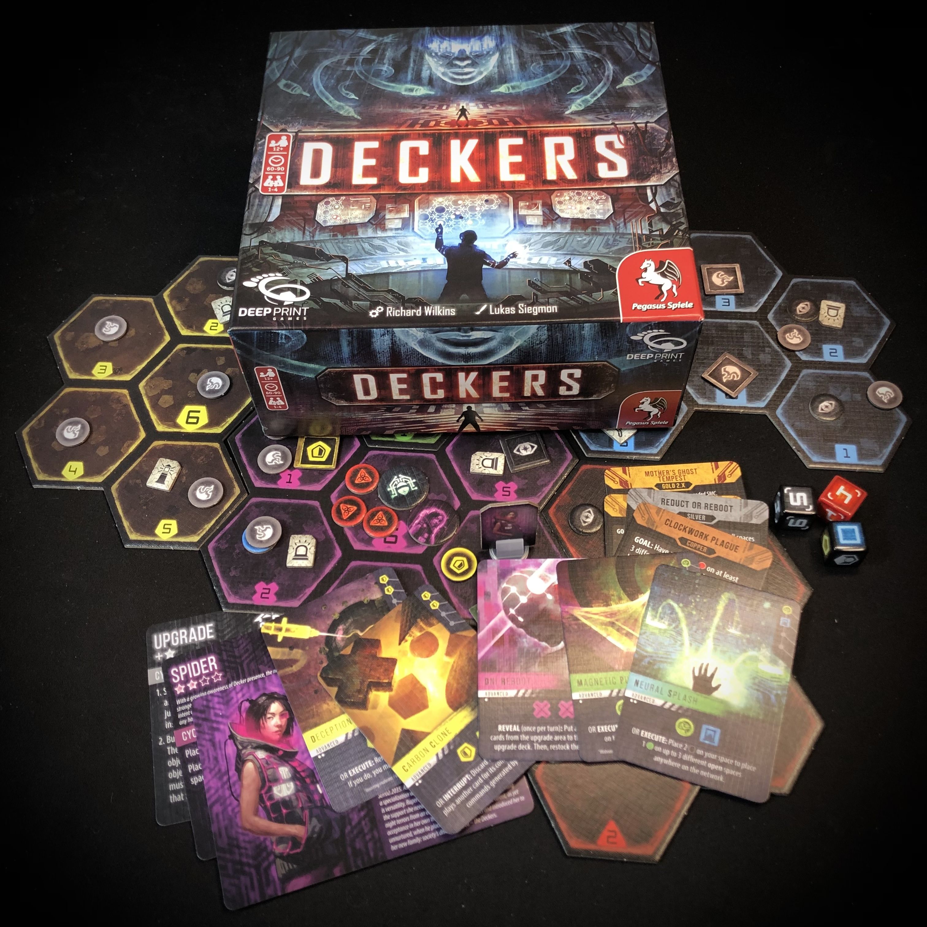 Deckers board game network after a completed game