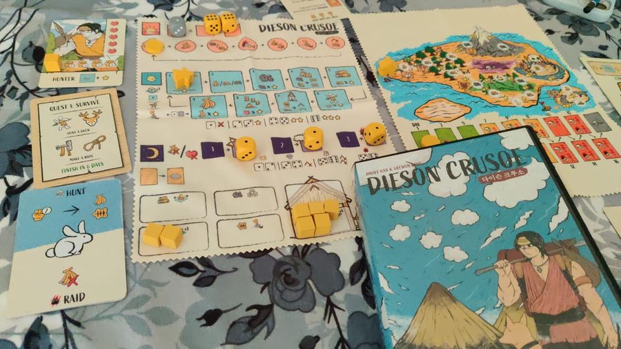 Dieson Crusoe solo game in progress