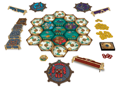 Diluvium board game island setup