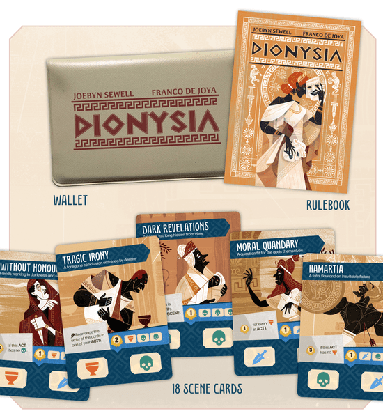 Dionysia cards and wallet contents