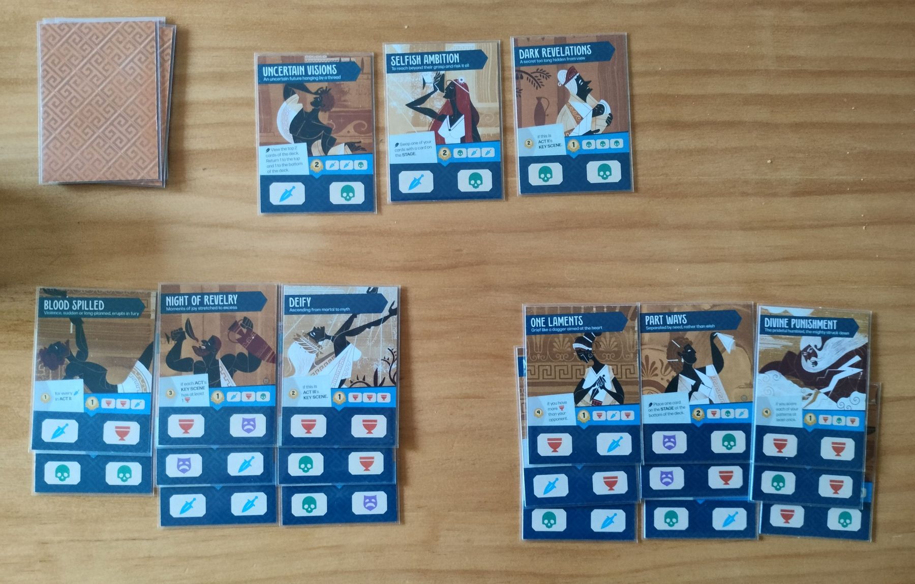 Dionysia central draft and player cards
