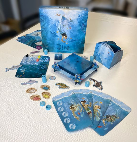 Dive board game box and all components