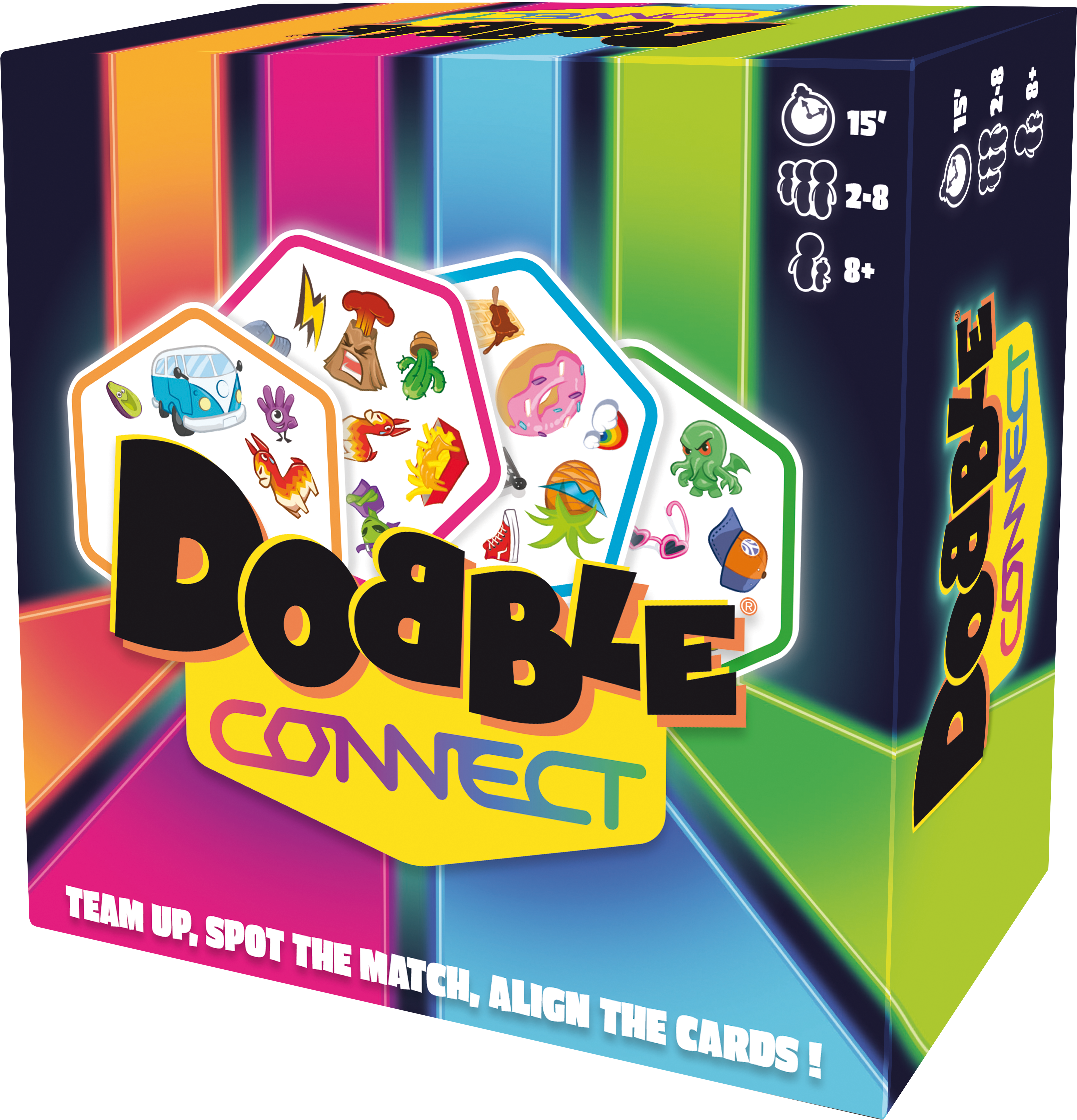 Dobble Connect cards and components