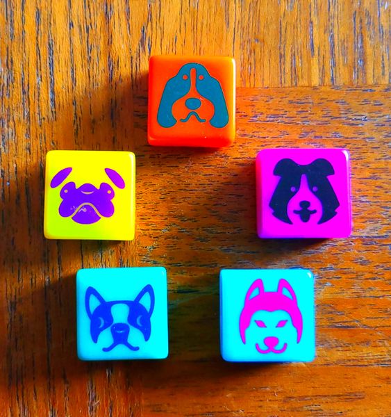 Dokojong dog tiles close-up