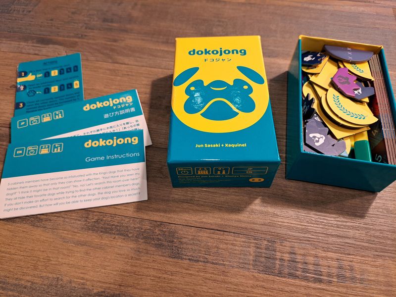 Dokojong unboxed game setup