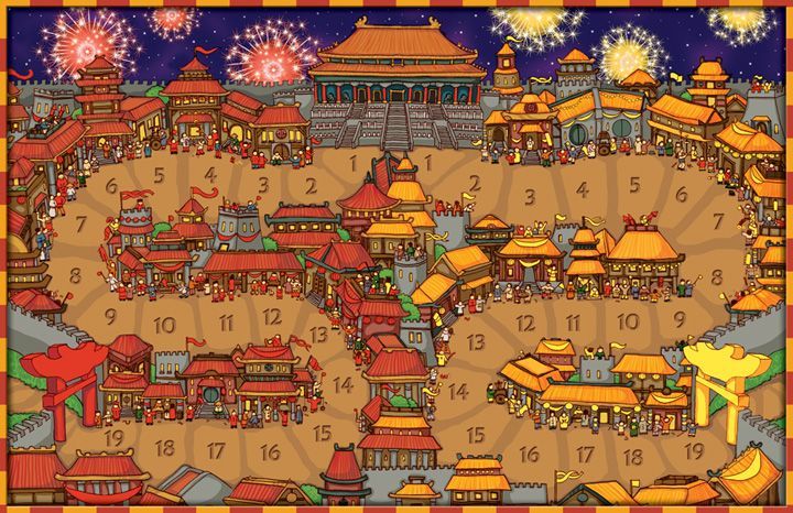 Dragon Parade board setup