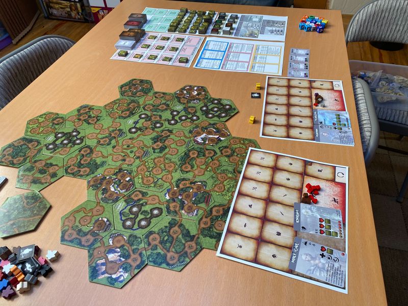Dragons Down full table setup