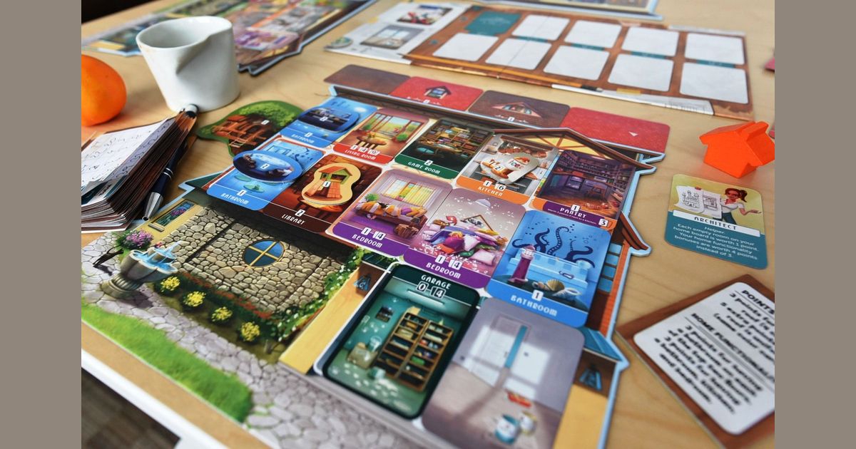 Dream Home English edition cards and player board