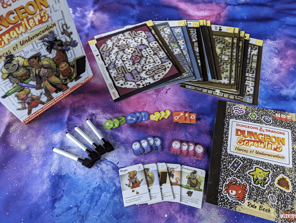 Dungeon Scrawlers game components