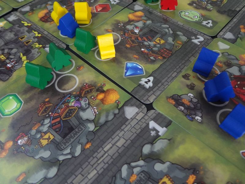 Dwar7s Fall colorful dwarf worker meeples