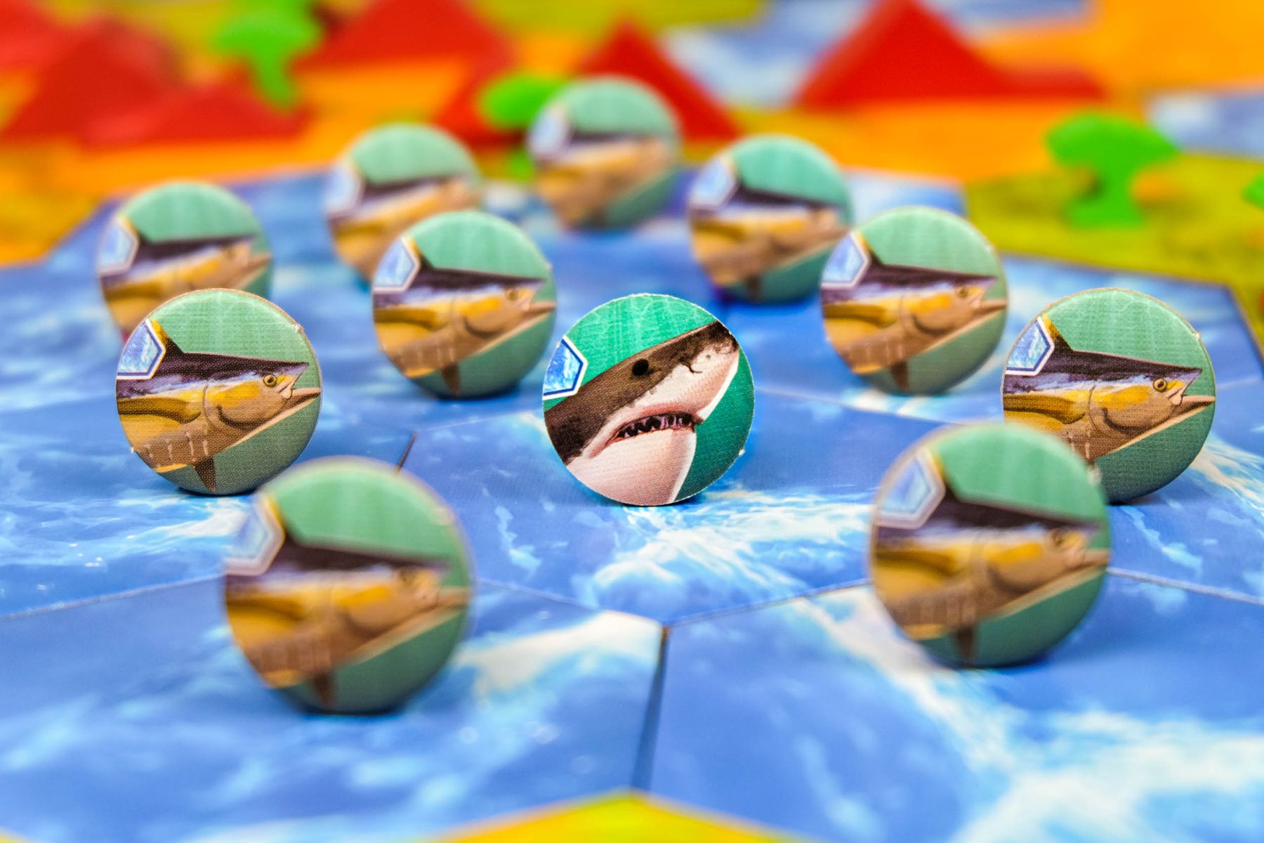 Ecos First Continent in progress with player card tableau and central world map