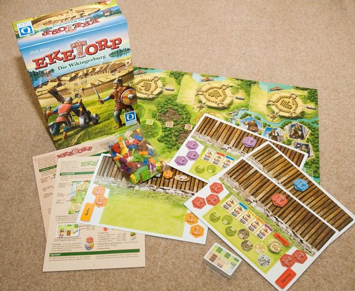 Eketorp box contents and game components