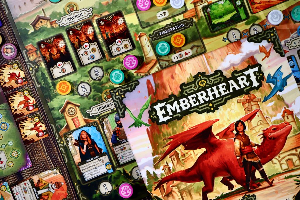 Emberheart cards tokens and wooden components