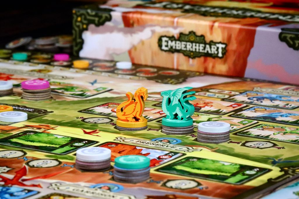 Emberheart board and cards during play