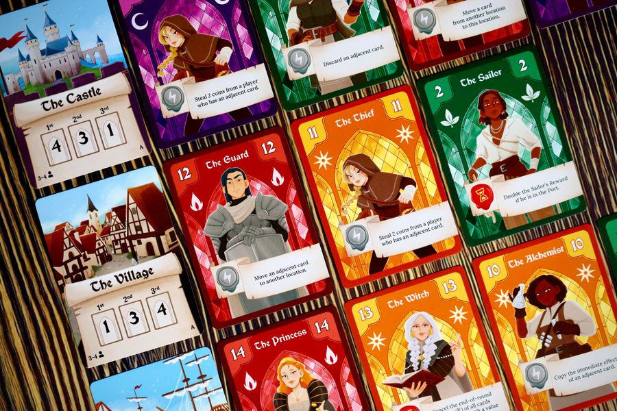 Emblems cards at the three locations