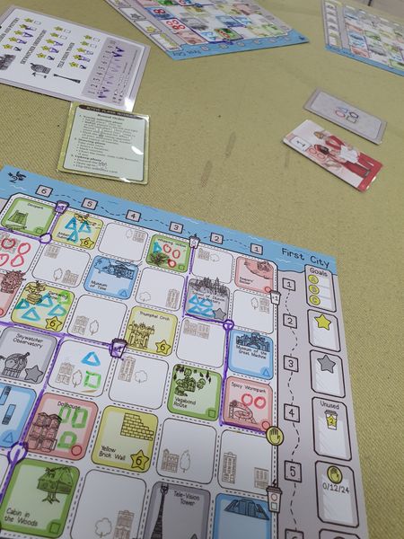 En Route city map during play