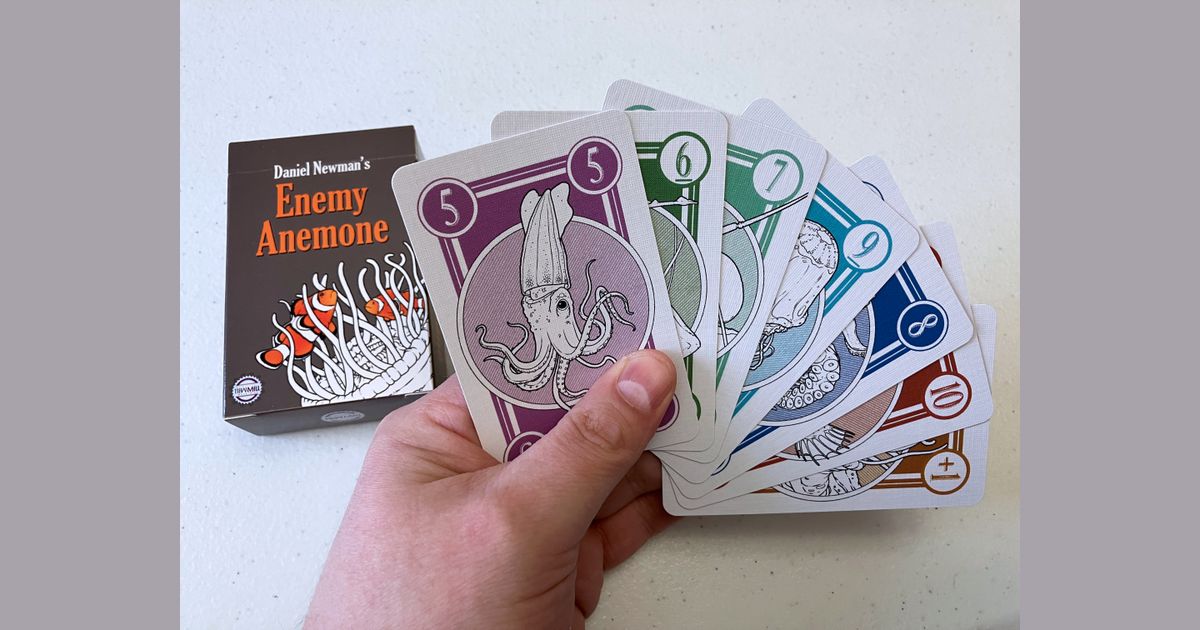 Enemy Anemone cards held in hand