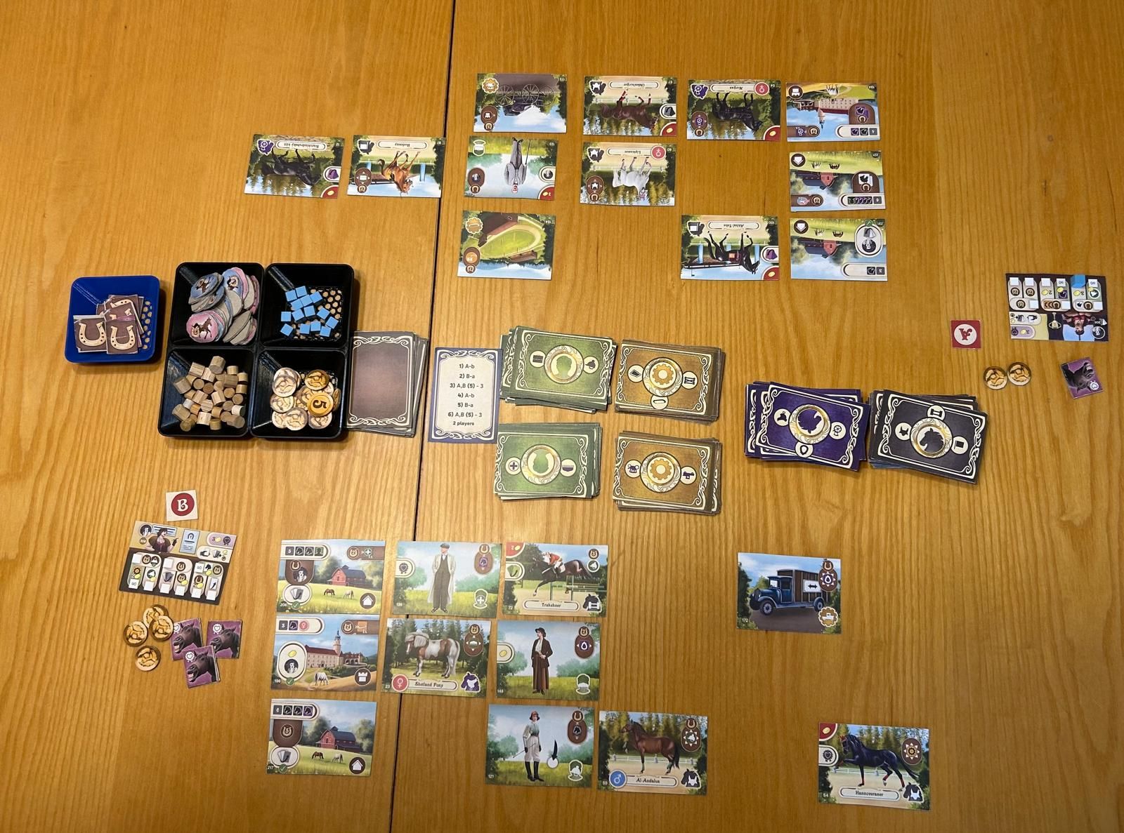 Epona game setup on a table