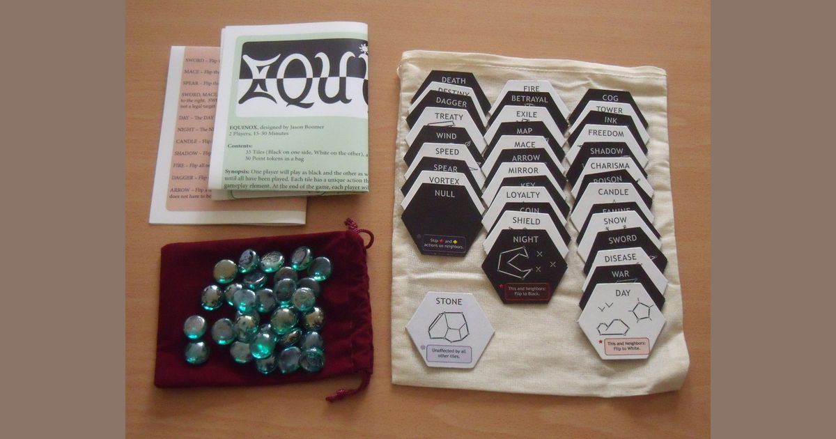 Equinox board game components