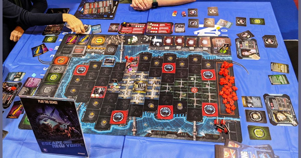 Escape from New York board game in play