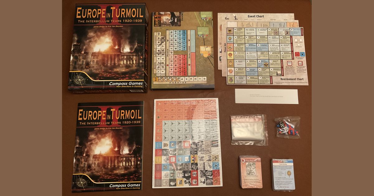 Europe in Turmoil II game components