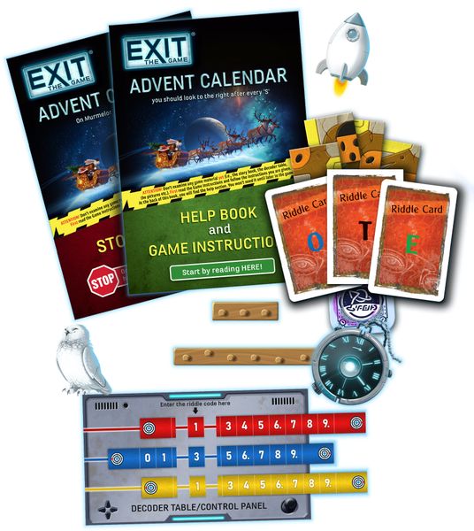 EXIT Intergalactic Race puzzle components