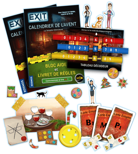EXIT The Silent Storm puzzle books decoder and components
