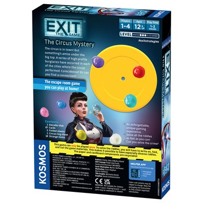 EXIT The Circus Mystery English box back