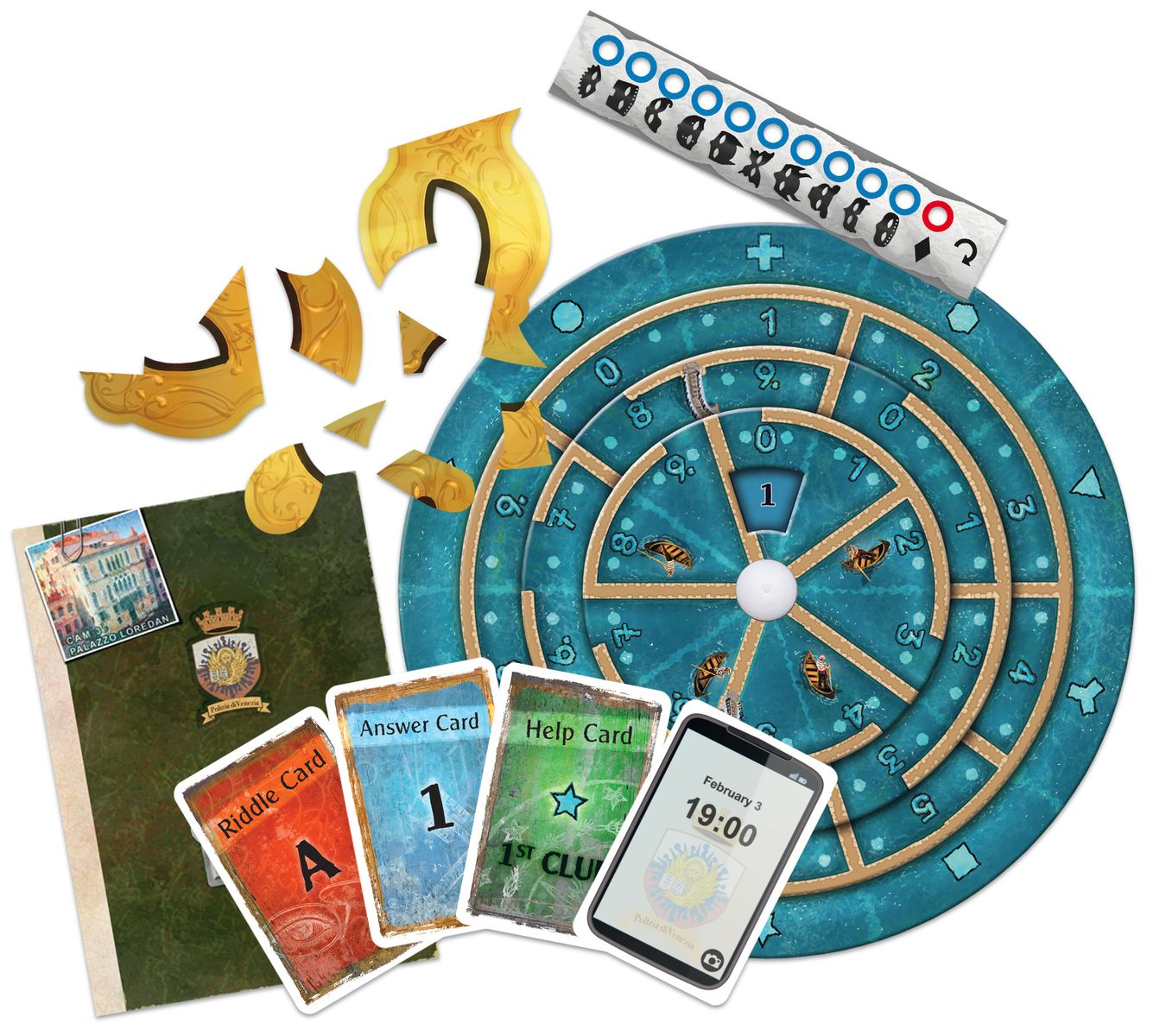 EXIT The Venice Conspiracy packaged game materials